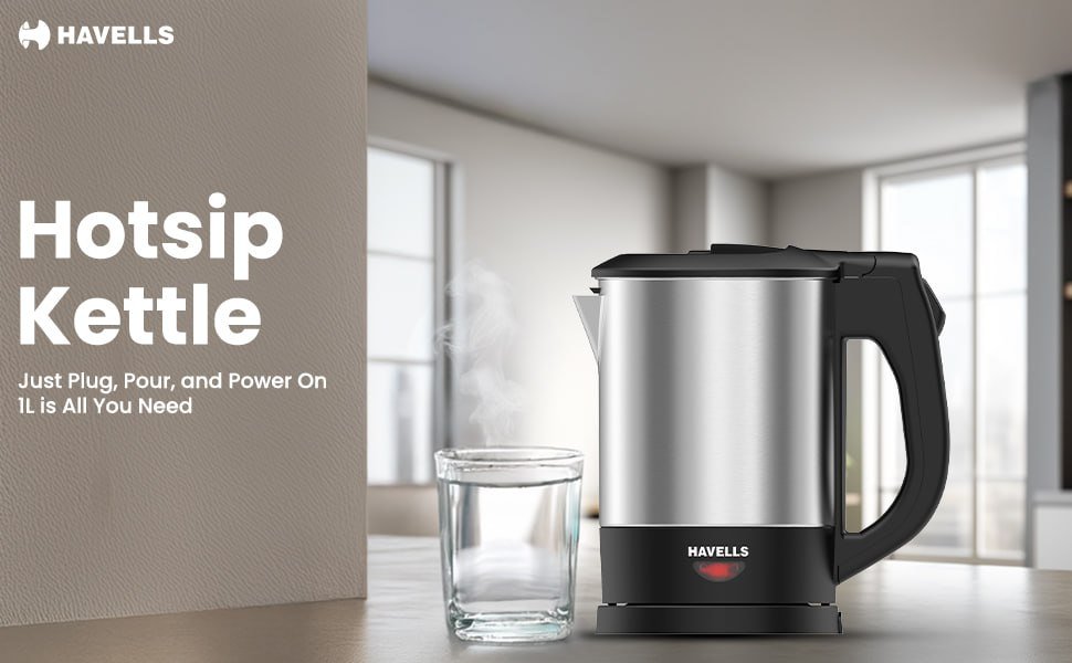Havells Hotsip Electric Kettle 1250w 1 Ltr 846 Reg