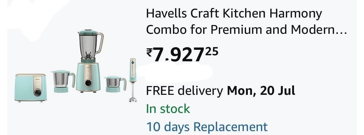 Havells Mixer Grinder Toaster Hand Blender 79