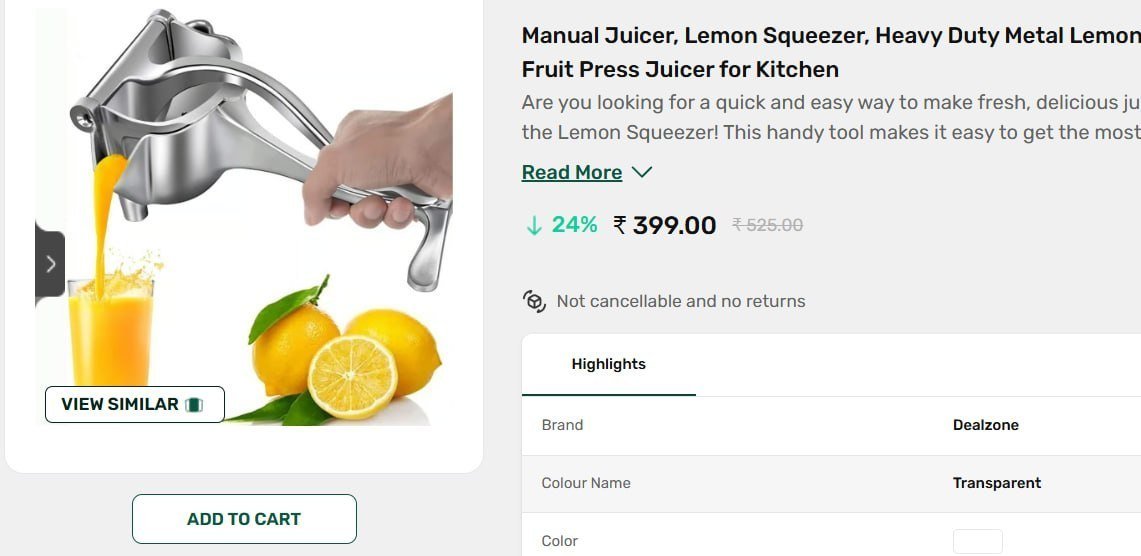 Heavy Duty Metal Lemon Juicer 399