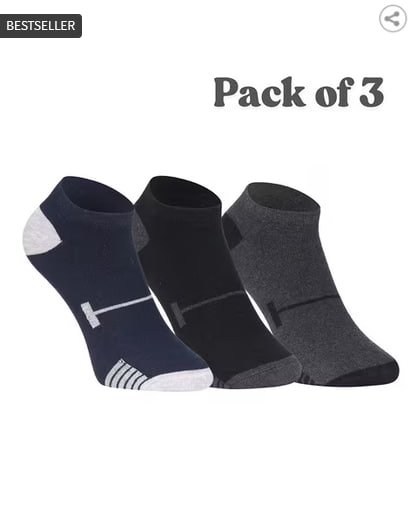 Hebtroco Pack Of 3 Men Striped Ankle-length S