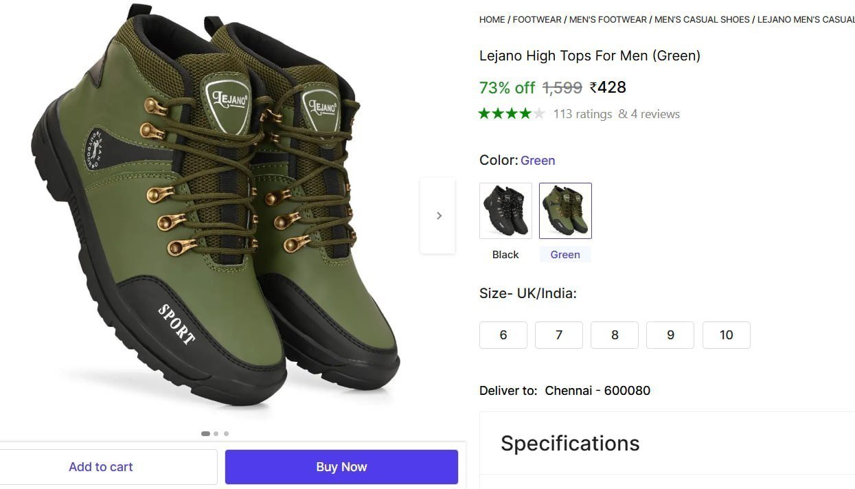 High Tops Shoes For Men (green) 428