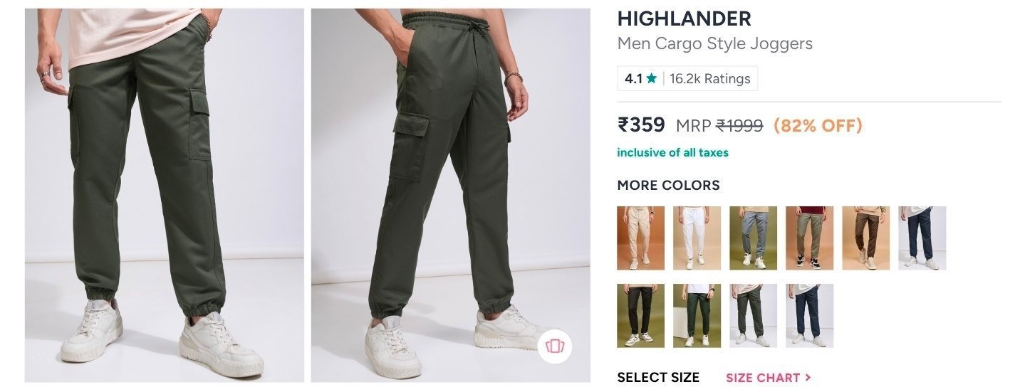 Highlander Men Cargos At 359