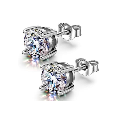 Highspark 925 Silver Solitaire Earrings For Women 