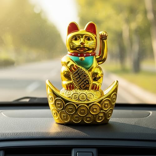 Hindcraft Golden Waving Cat Showpiece Valenti