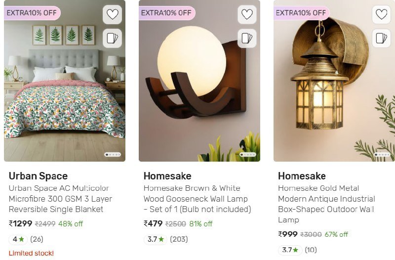 Home Decor Sale Tata Cliq Up To 80 On Home Decor B