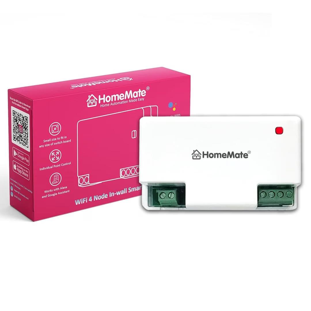 Homemate Wifi 4 Node Smart Switch No Hub Required Retro Fit With