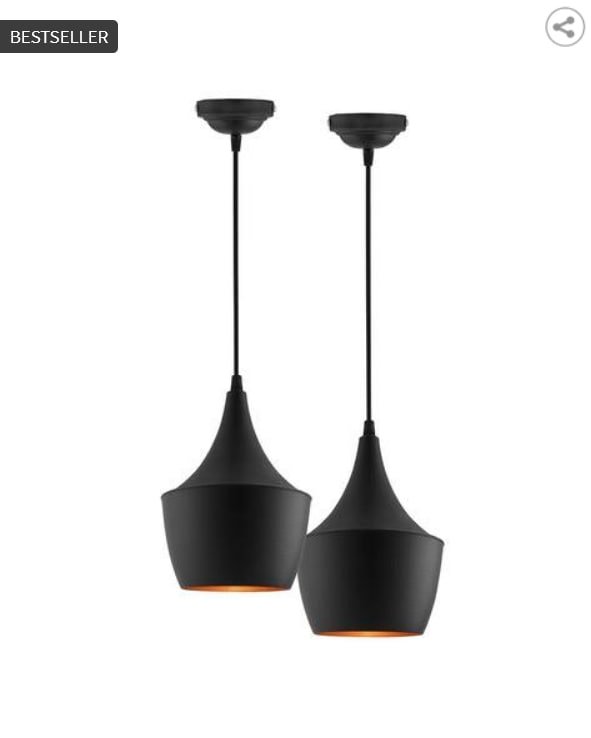 Homesake Set Of 2 Metal Hanging Lights 792 Mr