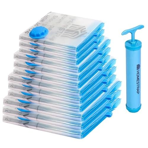 Homestrap Pack Of 12 Vacuum Storage Bags With