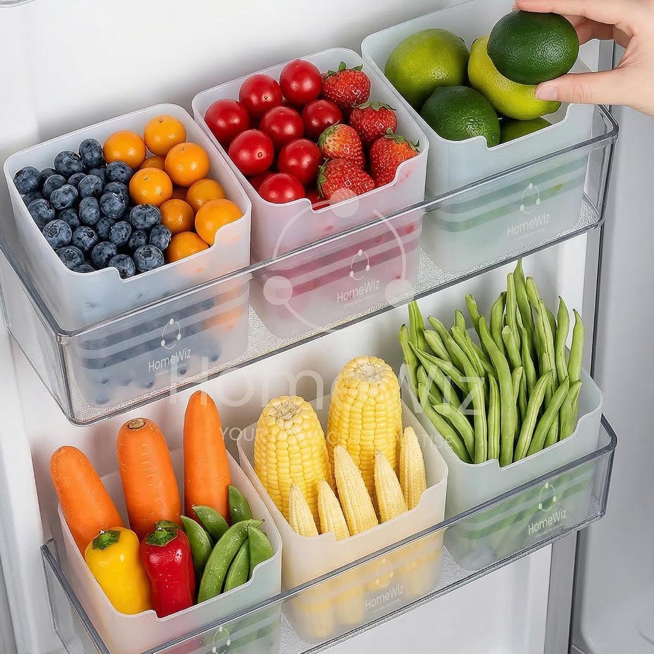Homewiz Fridge Storage Containers 850ml X6 Storage