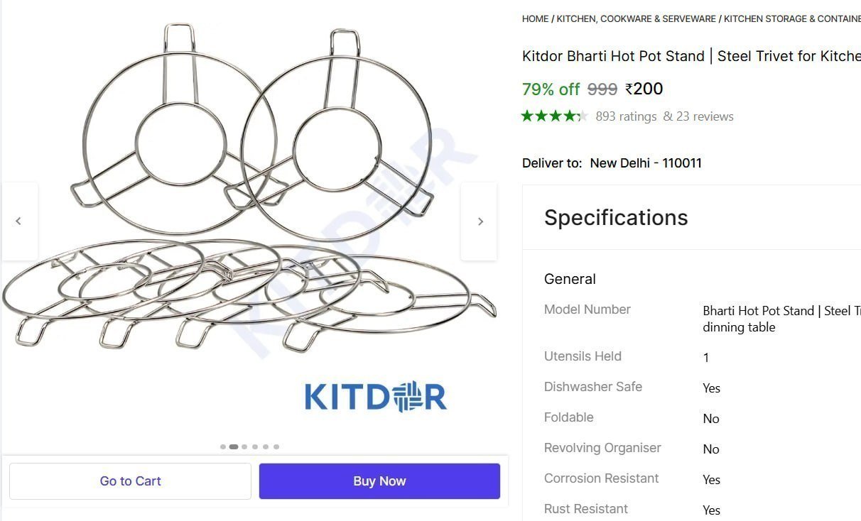 Hot Pot Stand (set Of 6) 200