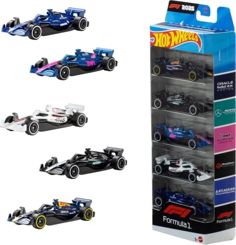 Hot Wheels 1 64 Scale 5-pack Formula 1 Die-ca