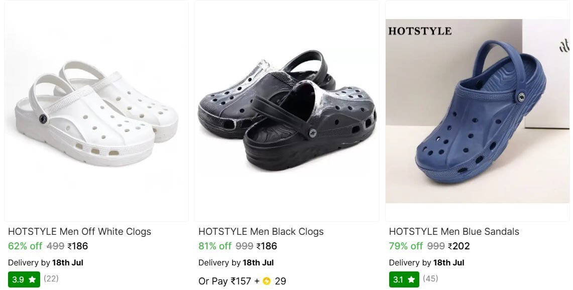 Hotstyle Footwears From 186