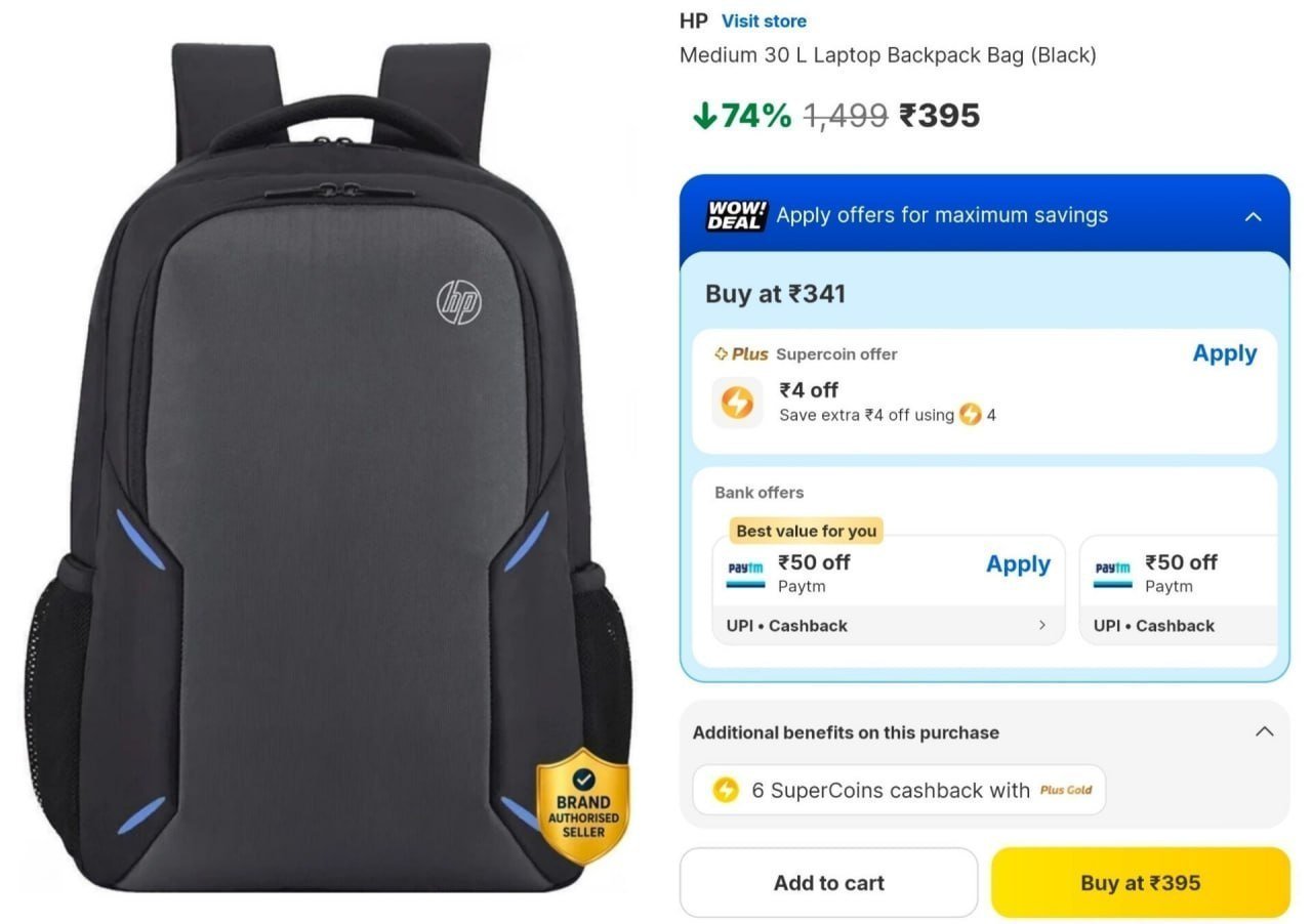 Hp Laptop Backpack 395