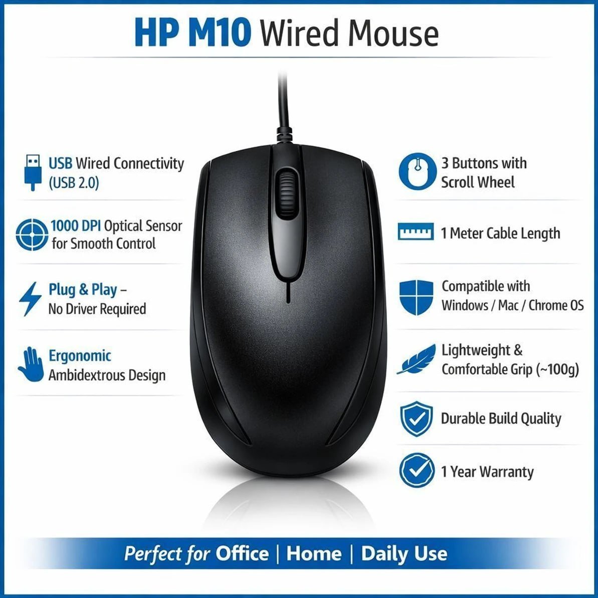 Hp M10 Wired Mouse 199299
