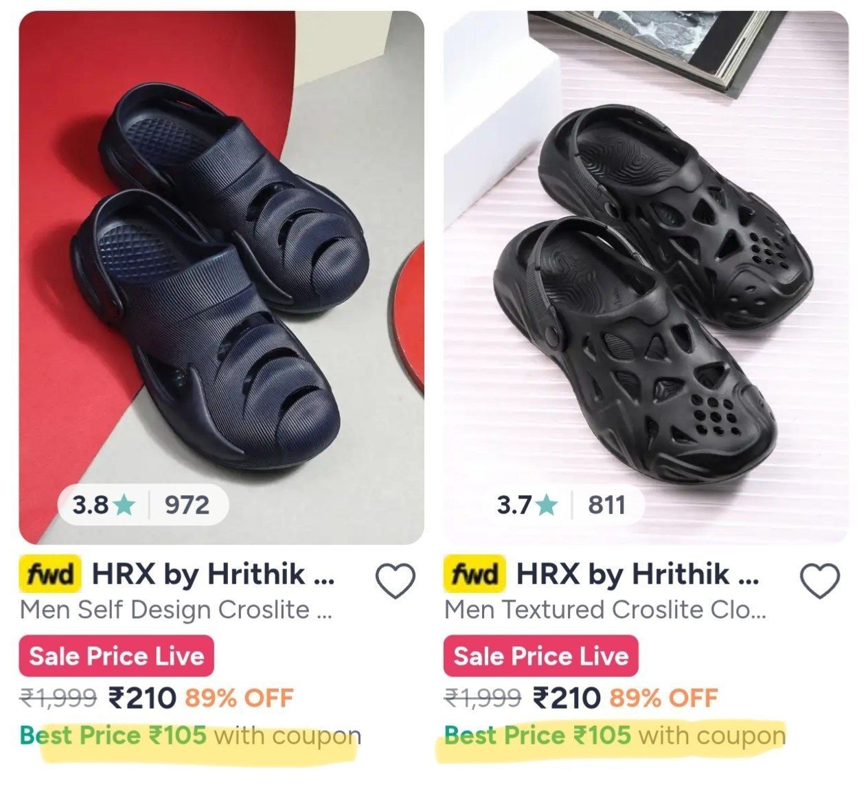Hrx By Hrithik Roshan Men S Sliders