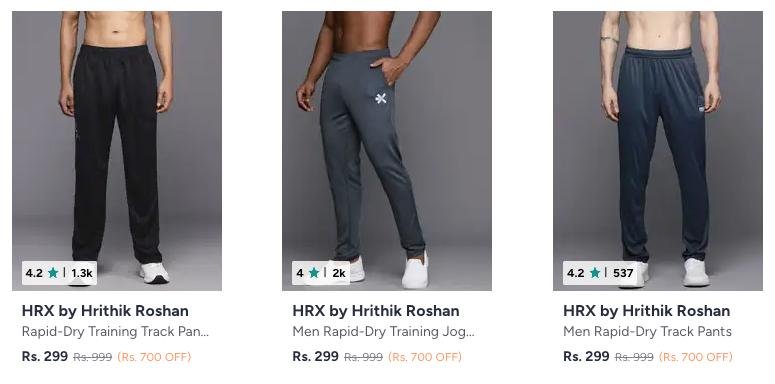 Hrx By Hrithik Roshan Men S Track Pants Start