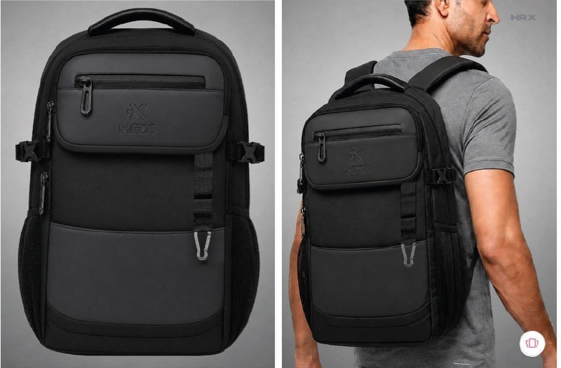 Hrx By Hrithik Roshan Unisex Brand Logo Backpack A