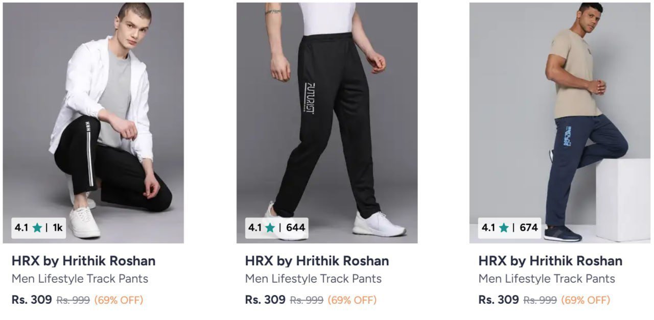 Hrx Trackpants From 301use Myncash For Extra