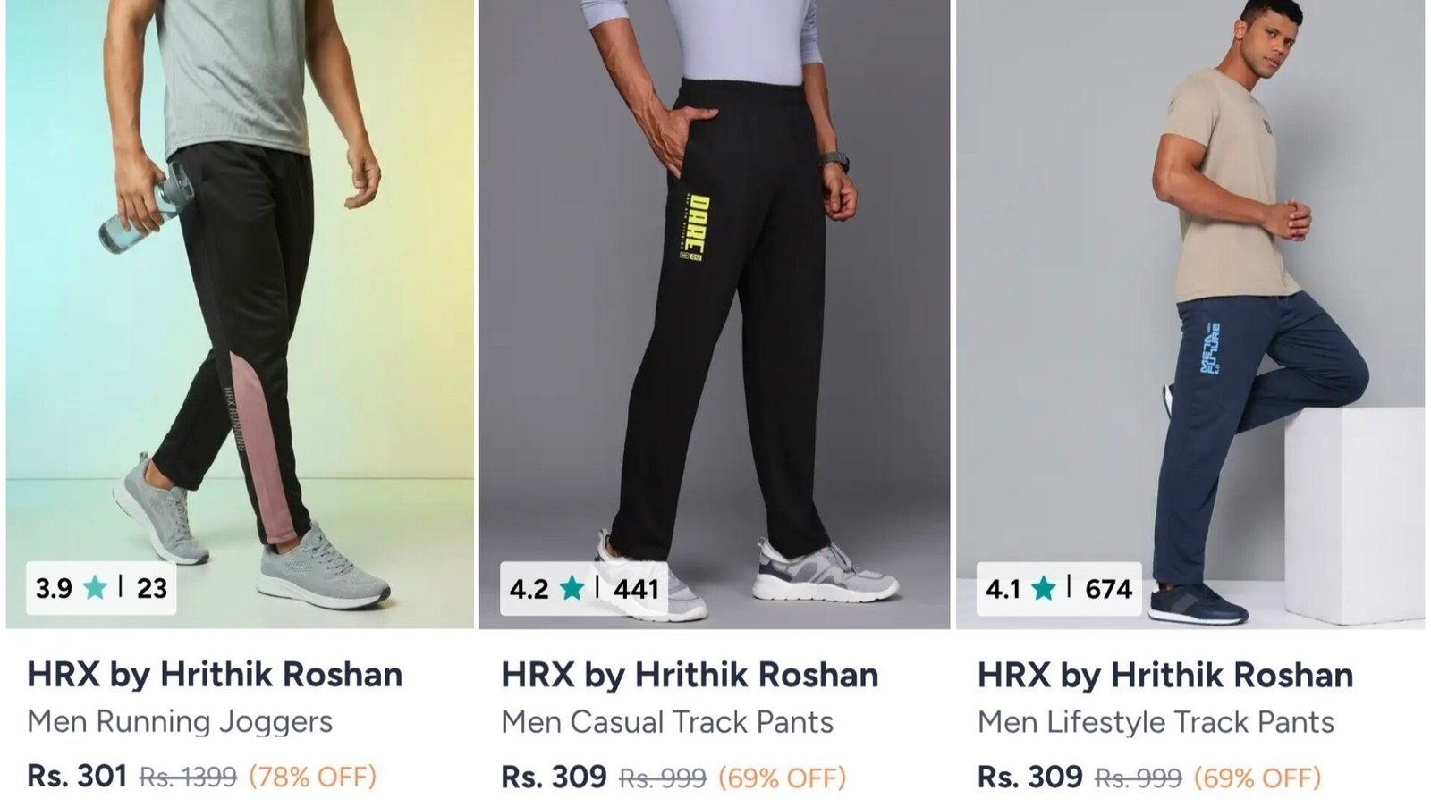 Hrx Trackpants From 301use Myncash For Extra 