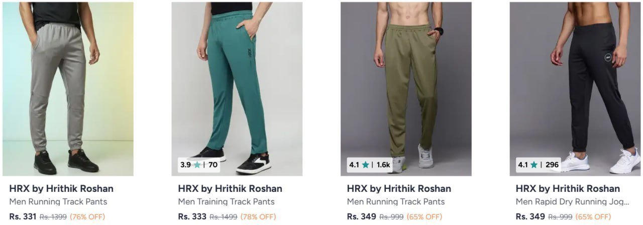 Hrx Trackpants From 331use Myncash For Extra 