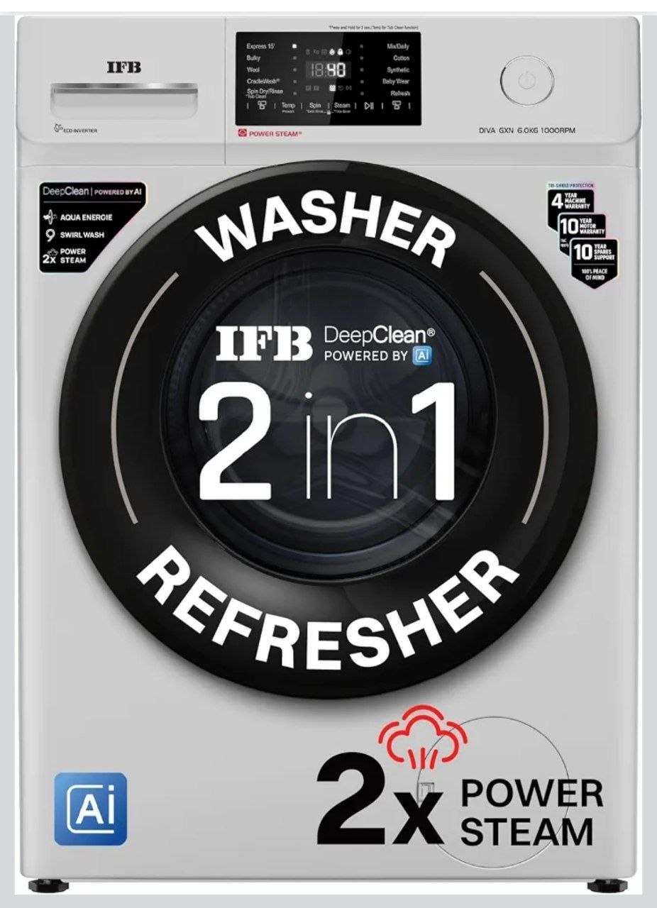 Ifb 6 Kg 5 Star With 9 Swirl Wash Steam Refre