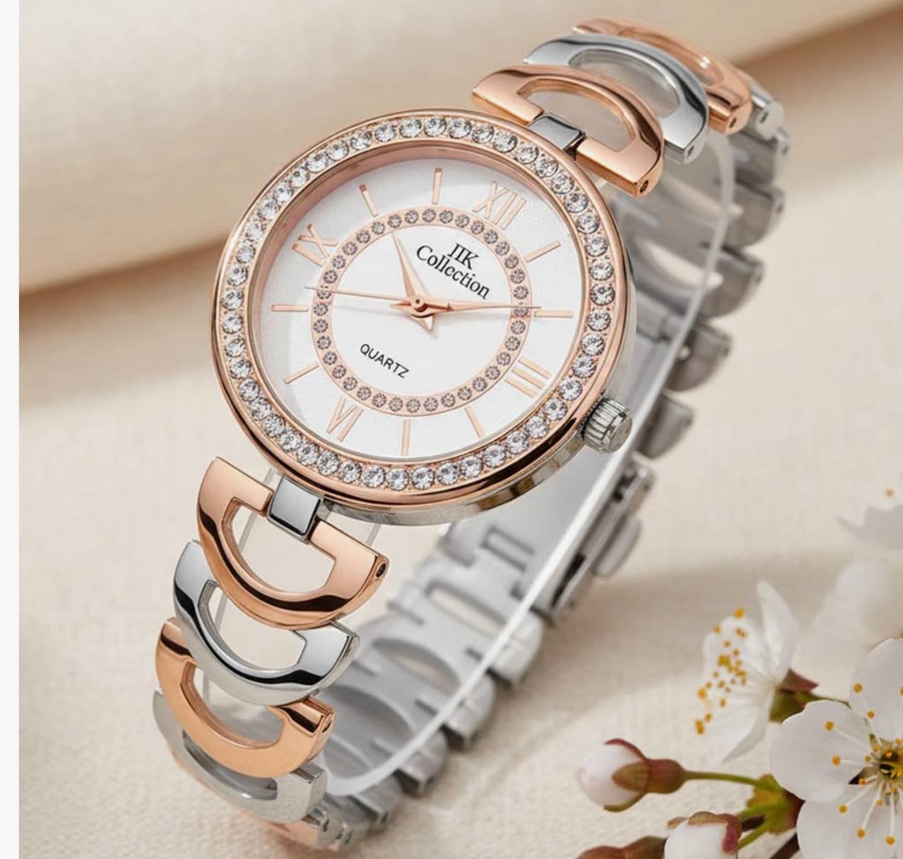 Iik Collection Watches For Women Round Studde