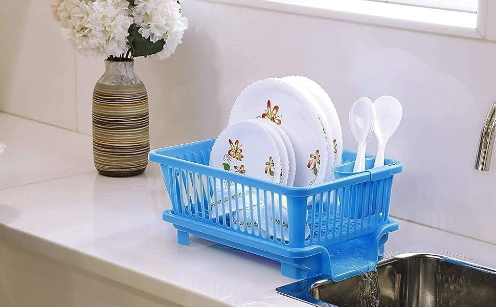 In 1 Plastic Dish Rack Drainer 50