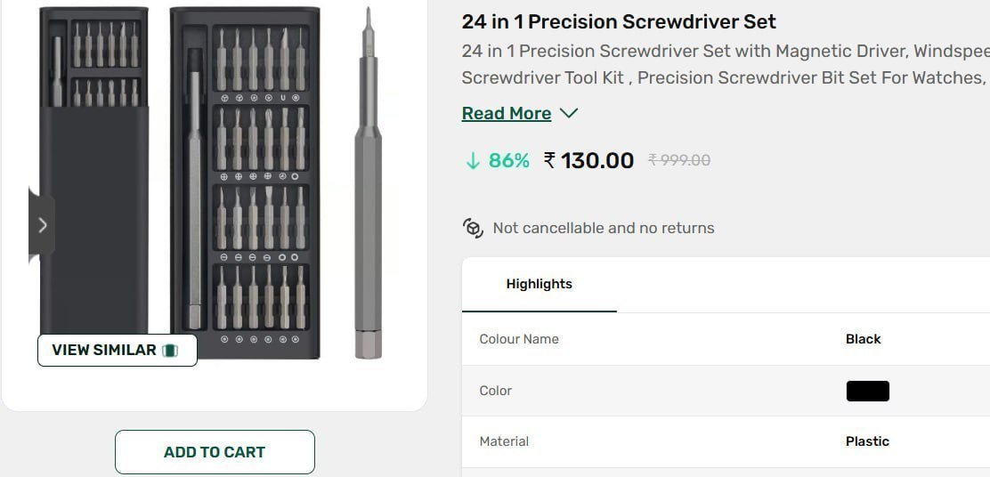 In 1 Precision Screwdriver Set 130