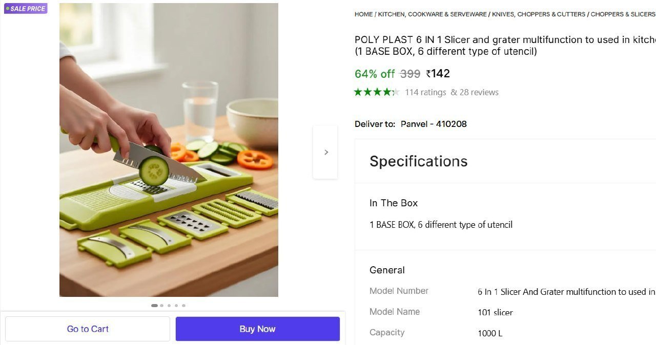 In 1 Slicer Grater 142