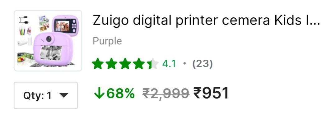 Instant Print Camera 951more Deals
