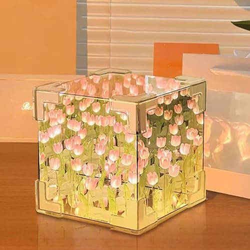 Inulec Abs Tulip Night Light Handmade Diy Cub