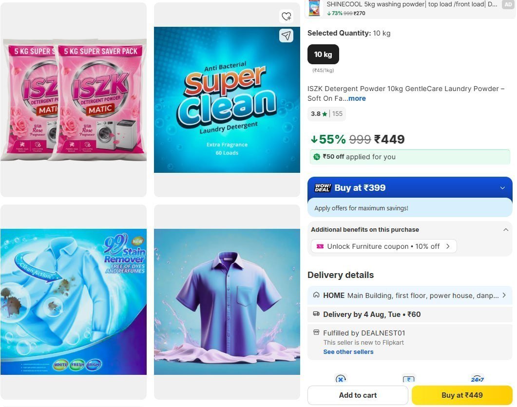 Iszk Detergent Powder 10kg 449