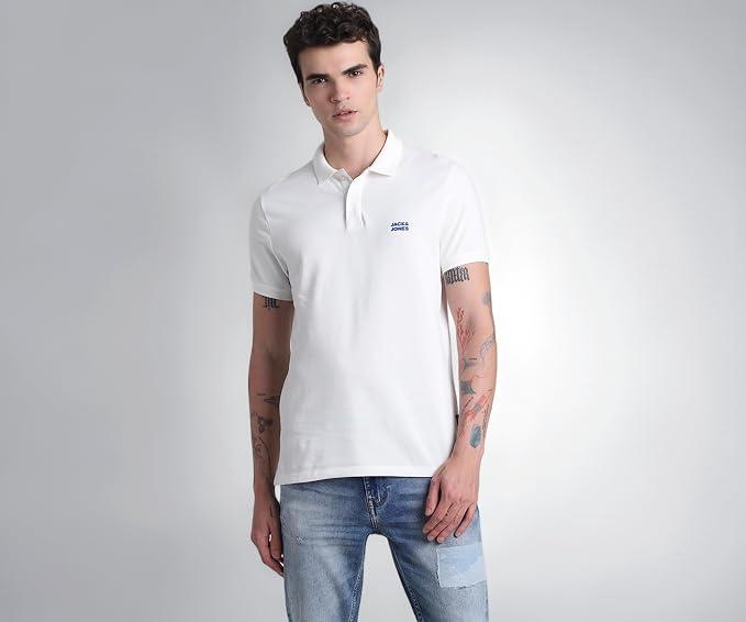 Jack Jones Men S Cotton Logo Print Slim Fit Polo 3