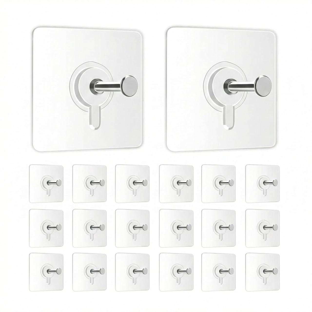 Jialto 20 Pcs Self Adhesive Hooks For Secure Wall 