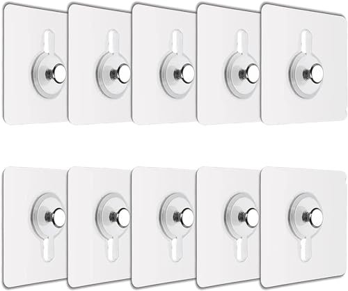 Jialto Plastic 10 Pcs Self Adhesive Wall Hooks - H