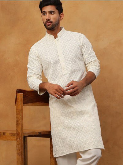 Jompers Men S Geometric Embroidered Thread Work Ku