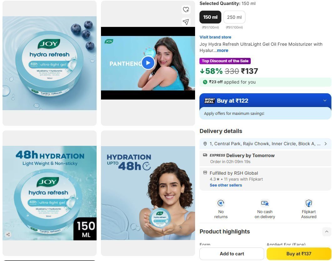 Joy Hydra Gel 150ml 137