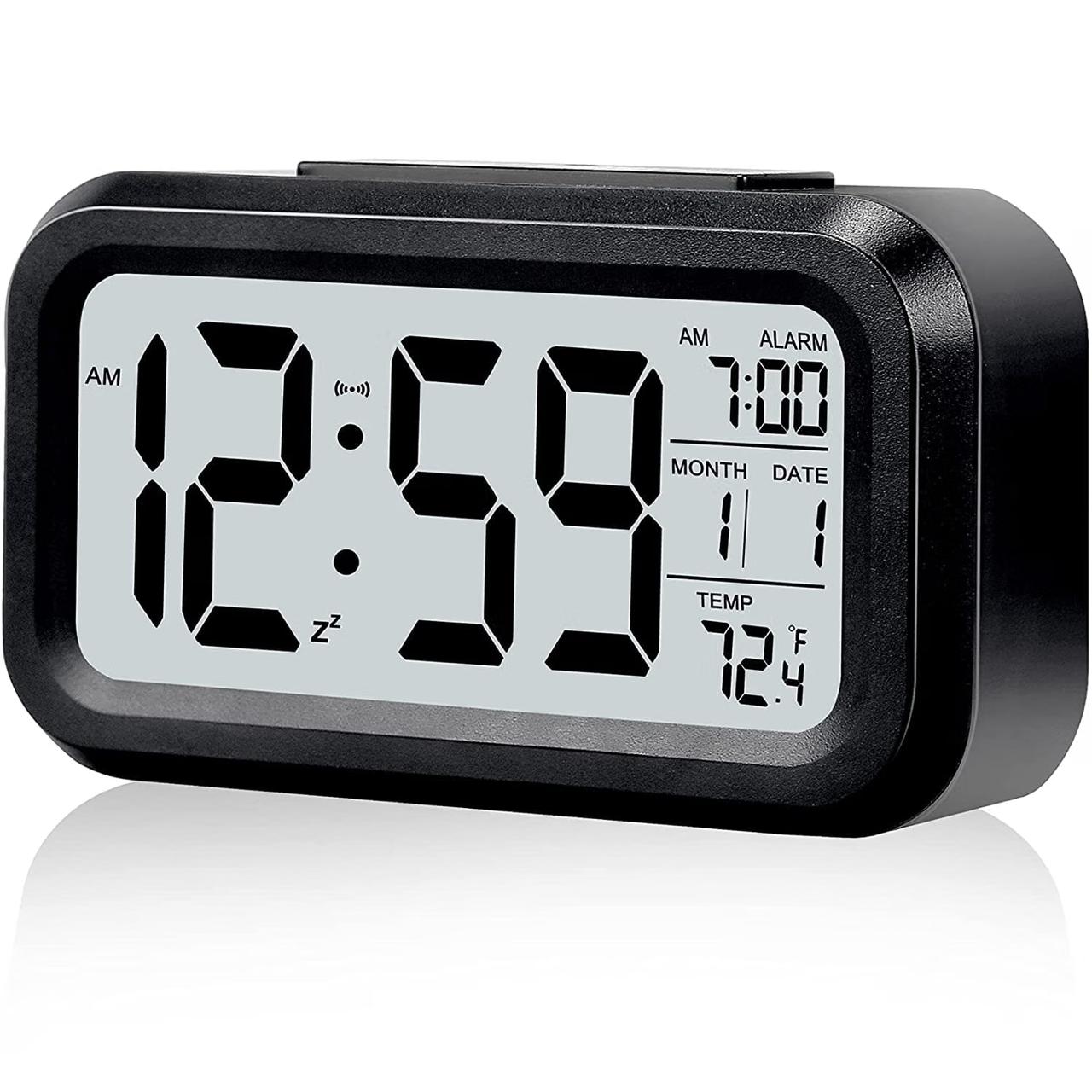 Kadio Digital Black Clock Plastic 8w X 14h Centimeters 288