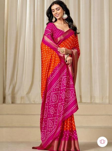 Kalini Kalini Women Dola Silk Bandhani Print 