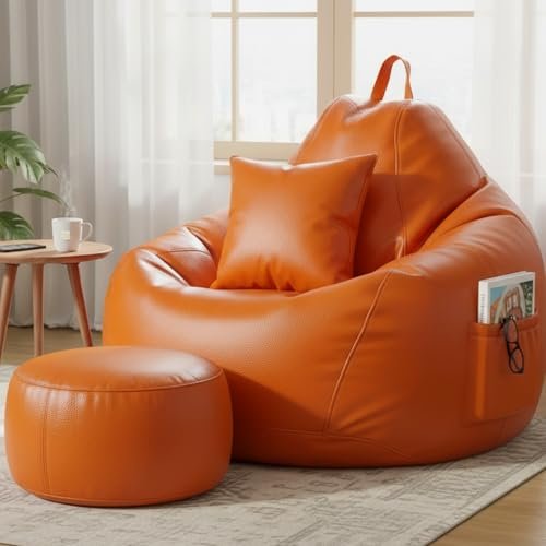 Kam S Lieu Leatherette Bean Bag Chair With Fo