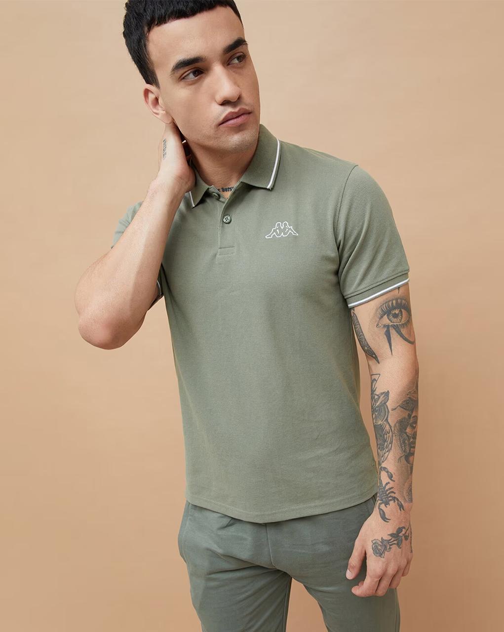 Kappa Men Regular Fit Polo T-shirt With Logo Print 593