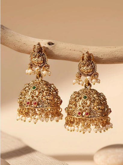 Karatcart Gold Plated Stone Studded Beaded La