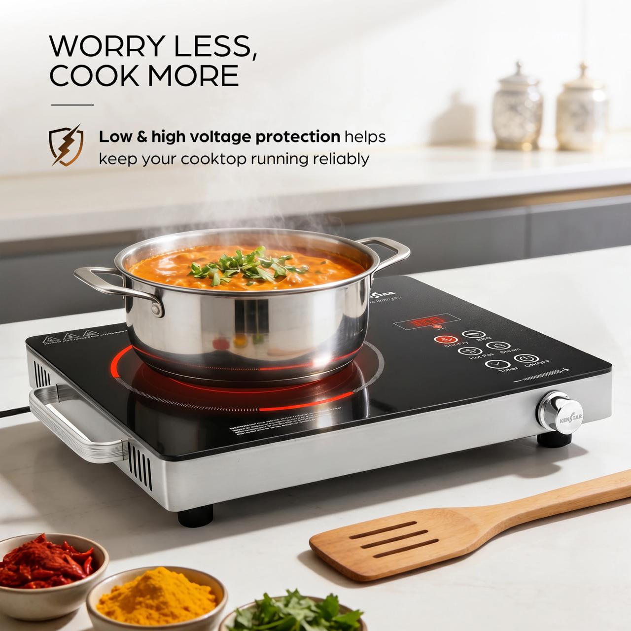 Kenstar 2200 W Infrared Cooktop Touch Panel 2