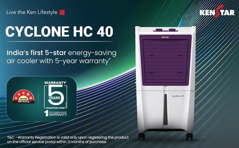 Kenstar Cyclone Hc 40l Personal Air Cooler 65