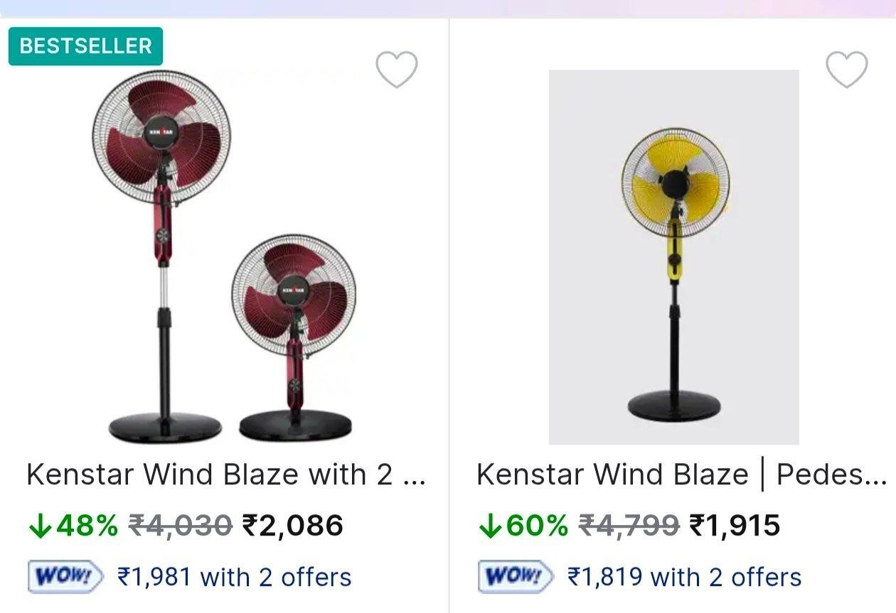 Kenstar Fans Starting From Rs 1700-
