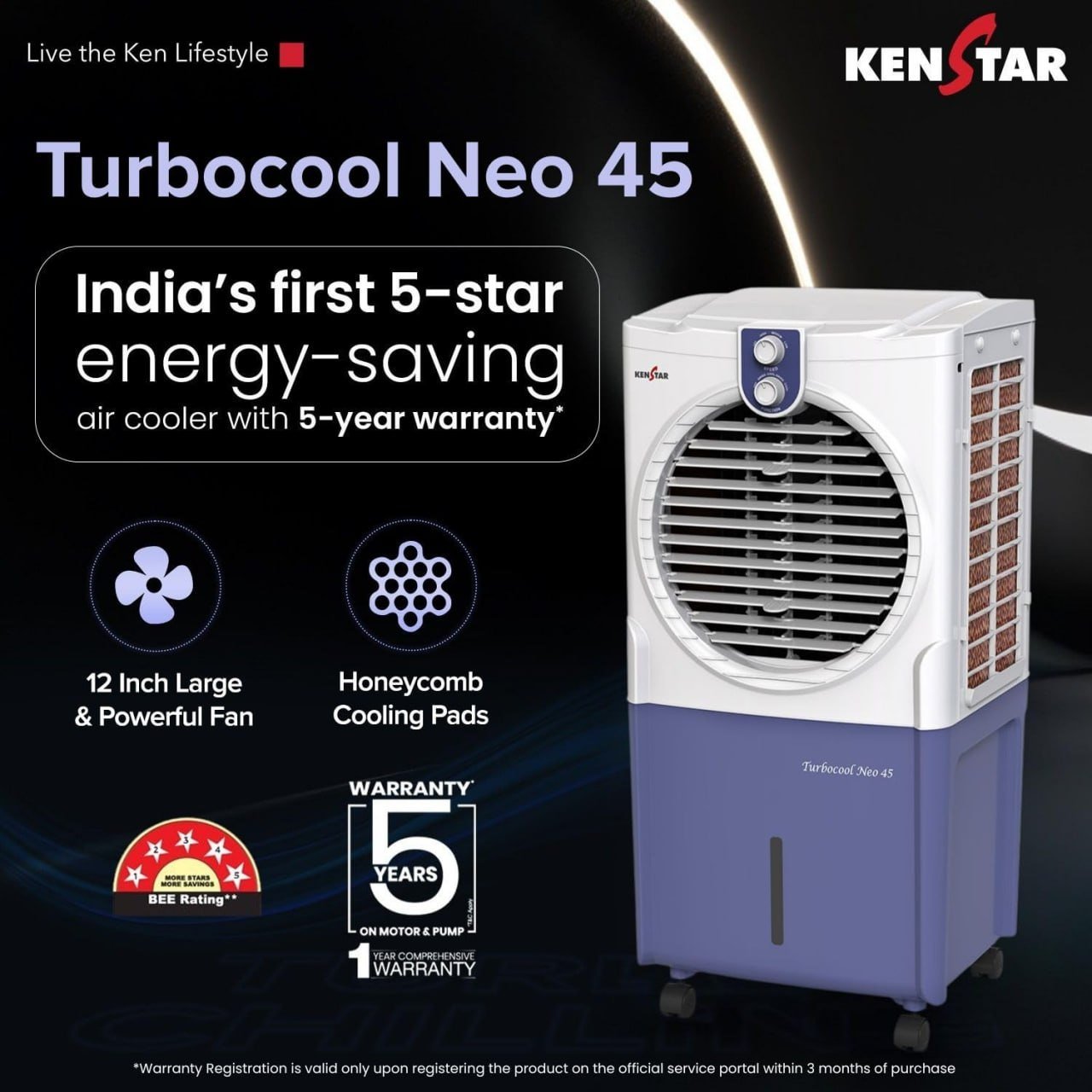 Kenstar Turbocool Neo Hc 45 Blue Air Cooler 6