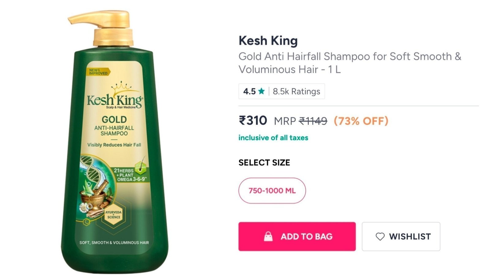 Kesh King Shampoo - 1l At 310