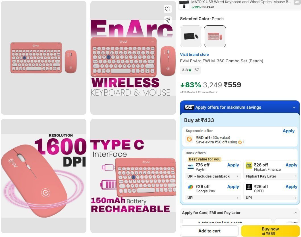 Keyboard Mouse Combo Set 559