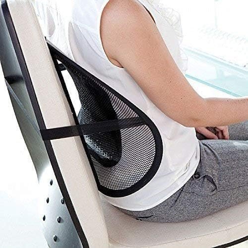 Kg Import Nylon Ventilation Back Rest With Lumbar Support Mesh Cushion Pad
