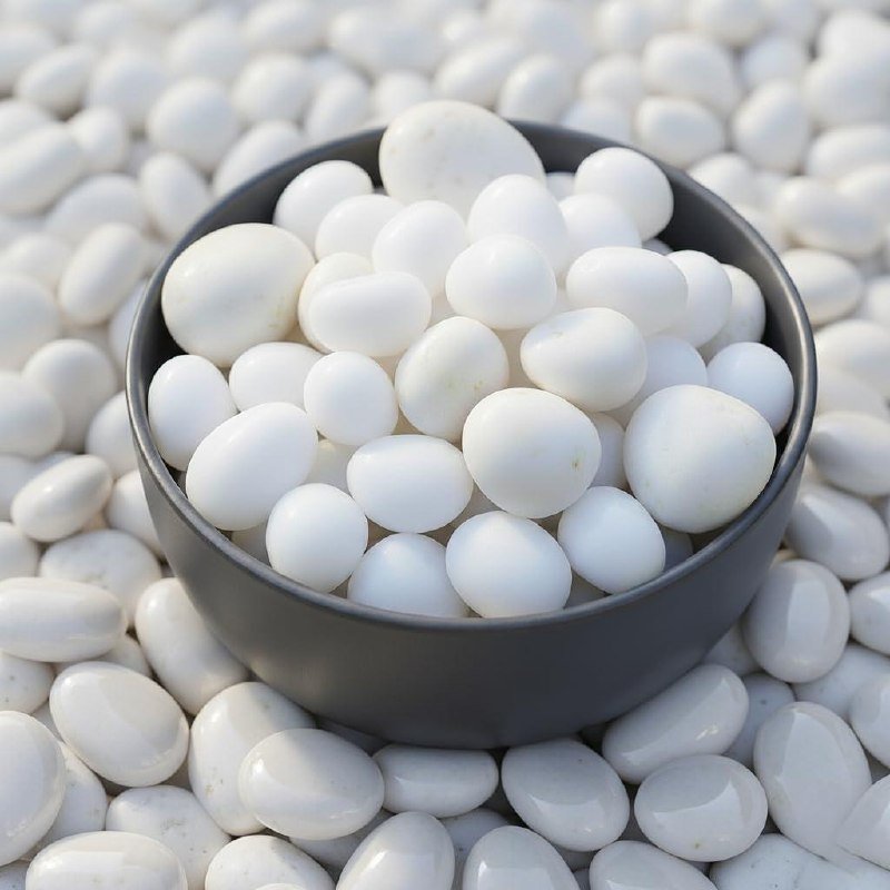Kg Polished White Pebbles Stones For Plant Pots Aq